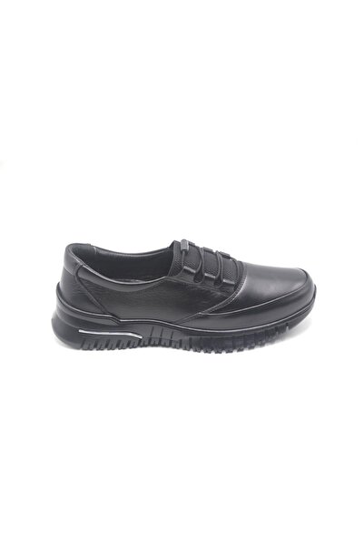 Voyager 9403 DERİ COMFORT KAUÇUK TABAN SİYAH NATA CASUAL AYAKKABI