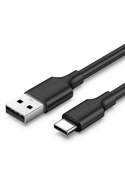 Ugreen Cablu de încărcare și date USB-A la USB-C US287, 18W, 0,25m, Negru