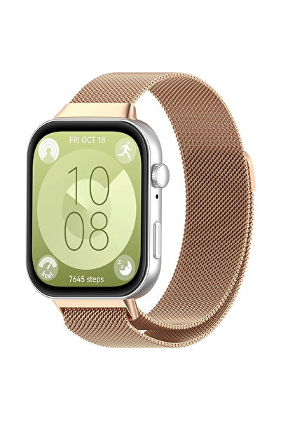 Techsuit Curea pentru Huawei Watch Fit 3 - Curea de ceas (W009) - Aur roz