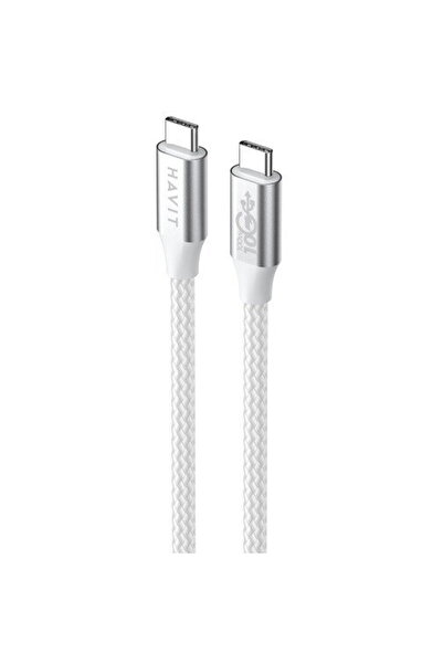 Havit CB6290 - USB Type C to USB Type C cable, 1 m (white/grey)