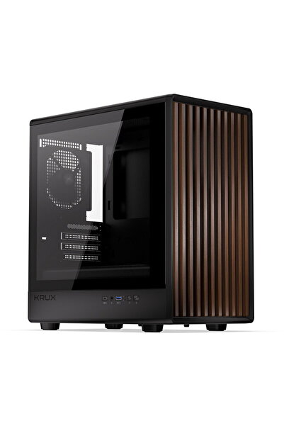 Krux Carcasa PC Carcasa Helio Mini Tower, 1 ventilator 120 mm PWM, Negru