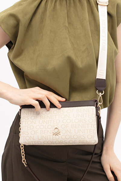 United Colors of Benetton Women's Shoulder Bag Beige-Brown Bnt1795