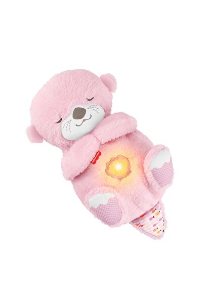 FISHER PRICE ® Uyku Arkadaşı Su Samuru Pembe, Pelüş bebek oyuncağı ve ses mak...