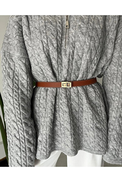 Tina Ζώνη με ραμμένη χρυσή πόρπη 2cm