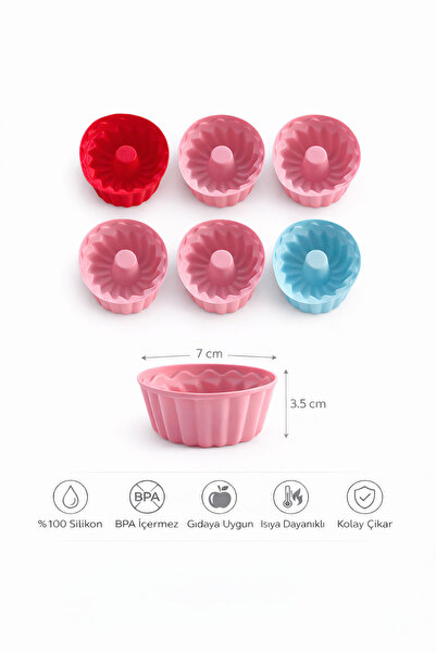 evolis kitchen 12 Pieces Silicone Muffin Mini Cake Mold