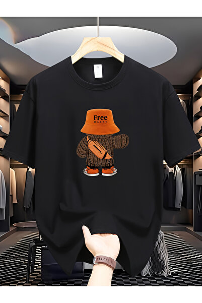 Let's Wear Δωρεάν Μπλουζάκι Unisex Premium με Στάμπα Happy