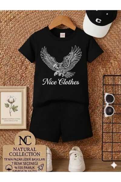 Nice Clothes ΚΑΛΟΚΑΙΡΙΝΟ ΠΑΙΔΙΚΟ ΜΠΛΟΥΖΑΚΙ ΚΑΙ ΣΟΡΤΣ UNISEX (ΜΕ ΣΤΑΜΠΑ ΑΕΤΟΥ)