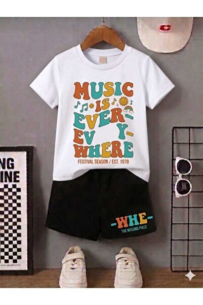 Nice Clothes ΚΑΛΟΚΑΙΡΙΝΟ ΠΑΙΔΙΚΟ ΜΠΛΟΥΖΑΚΙ ΚΑΙ ΣΟΡΤΣ UNISEX (MUSIC EVER PRINT)