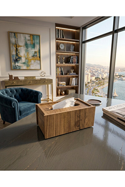 MONTETOYS Κομψή Ξύλινη Θήκη Χαρτοπετσετών για Κουζίνα & Μπάνιο - Φυσική Πινελ...