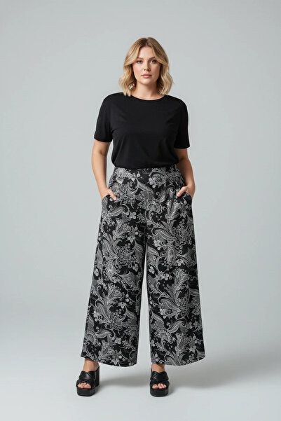 Shape Of You Παντελόνι με φαρδιά μπατζάκια και τσέπες με στάμπα