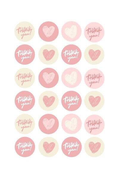 Punky Store Baskılı Kuşe Etiket Sticker - 3,5x3,5 cm - 72 Adet - Kargo Etiket...