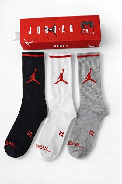 JORDAN Σετ 6 ζευγαριών αθλητικών καλτσών unisex, κλασικού στυλ, 2 μεγέθη 36-4...