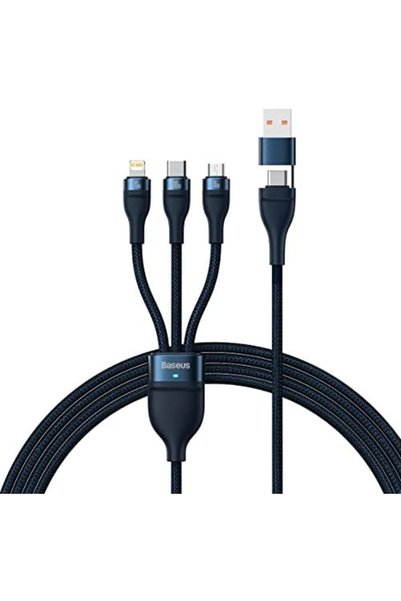 Baseus 100W Multi Charging Cable, Nylon Braided 3 in 1 Charging Cable from US...