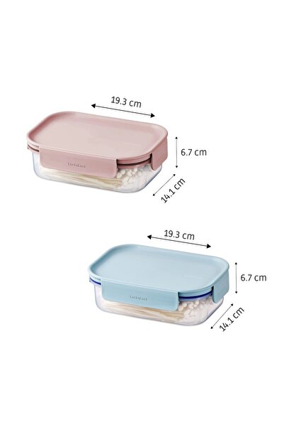 locknlock Classic Plus Rectangle Food Container 910ml (PACK of 2) – Airtight Leakproof & BPA-Free