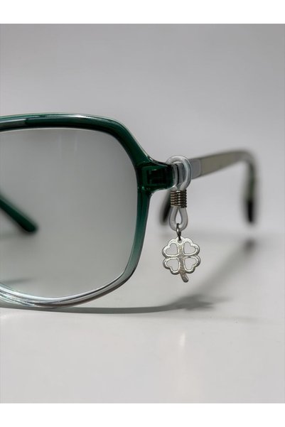 WhimsyWhite Lucky Clover Figured Glasses Charm - Eyewear Jewelry and Accessory - 2 Pieces (Medium Size Stem Compatible)