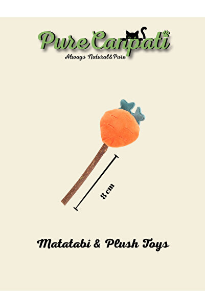 PureCanpati Matatabi Stick Peluş Kedi Oyuncağı – Catnipli Doğal Oyuncak