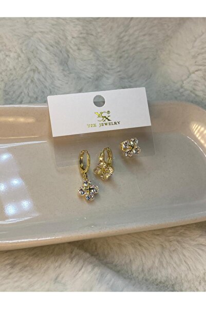YSX JEWELRY تصميم أنيق من ماركة ysx مع تفاصيل على شكل زهور وحجارة، لا يسبب ال...