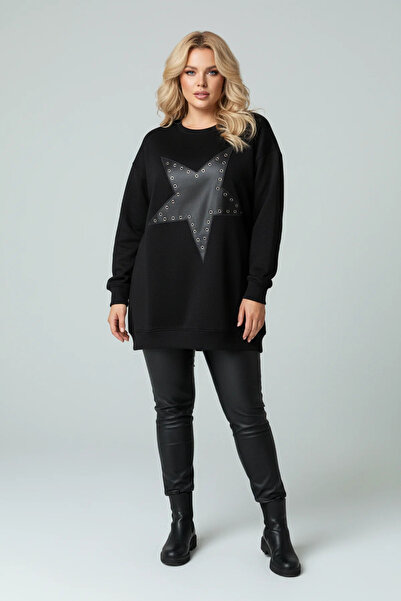 Shape Of You Φούτερ από συνθετικό δέρμα με στάμπα αστέρια