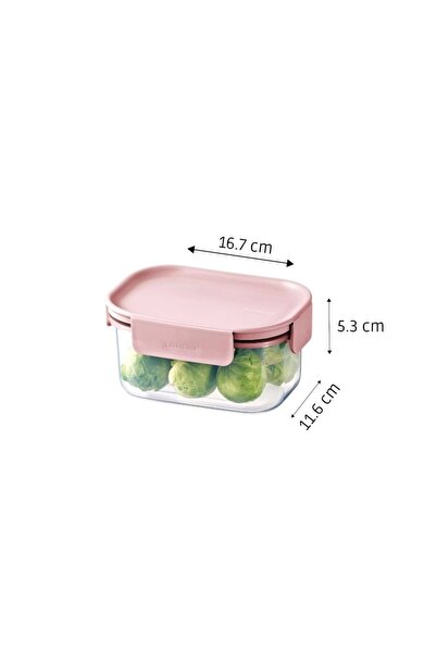 locknlock Classic Plus Rectangle Food Container 385ml (PACK of 2) – Pink, Airtight & BPA-Free