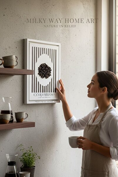 Milky Way Home Art Dekoratif Rölyef Tablo 30x40 – El Yapımı 3D Dokulu Duvar T...