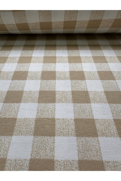 oskatekstil Duck Kumaş 2 cm Pötikare Desenli En 180 cm Metre İşi Masa Örtülük...