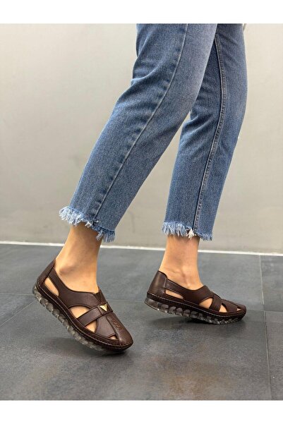 DİVA SIENA Καφέ Δερμάτινα Ορθοπεδικά Γυναικεία Casual Παπούτσια