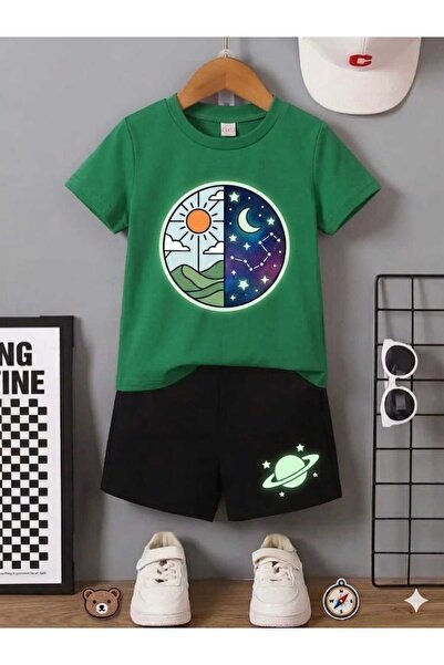 Nice Clothes TRIUNGRĂ ȘI PANTALONI SCURȚI DE VARĂ PENTRU COPII UNISEX (IMPRIM...