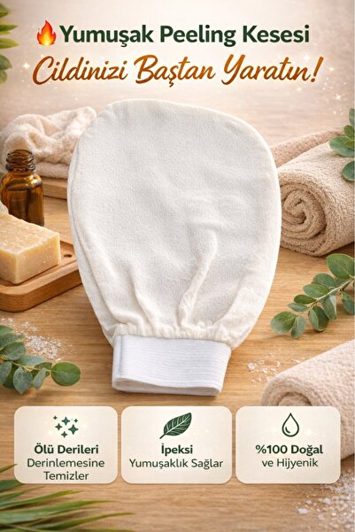 Mulberry İpek Peeling Kesesi 2’li Set – %100 Doğal, Ölü Deri Temizleyici