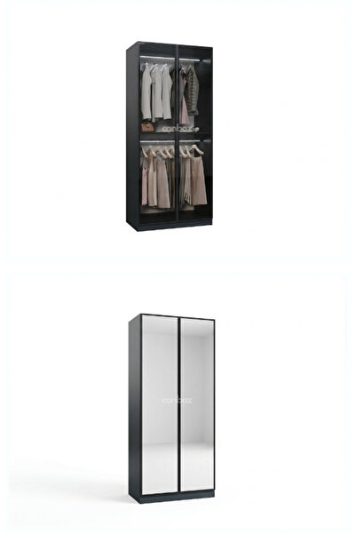 CANBAZ FURNİTURE Esla ASKILI 2 cam kapaklı %100 MDF (KURULUM DAHİL)