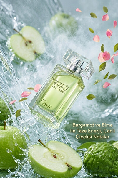 Yves Rocher Çiçeksi Kadın Parfüm EDT Gül Elma Ferah Vegan Koku 50 ml