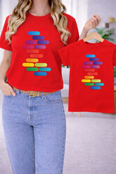 VODEXA Majka Unisex Dječja Kombinacija Oversize T-Shirt Majica za Dvojicu BOJ...