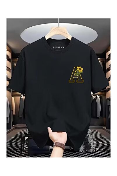 AEMİ Unisex A Τυπωμένο μπλουζάκι με λαιμόκοψη ποδηλάτου σε μεγάλο μέγεθος