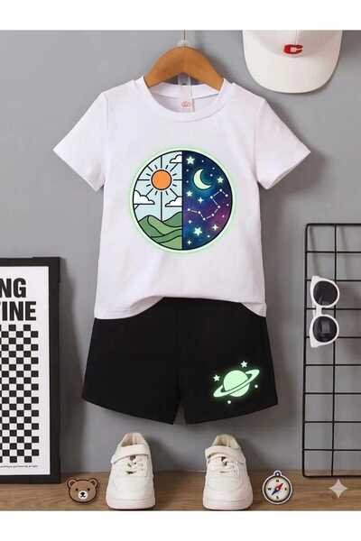 Nice Clothes ΚΑΛΟΚΑΙΡΙΝΟ ΠΑΙΔΙΚΟ ΜΠΛΟΥΖΑΚΙ ΚΑΙ ΣΟΡΤΣ UNISEX (ΕΚΤΥΠΩΣΗ NASA MO...