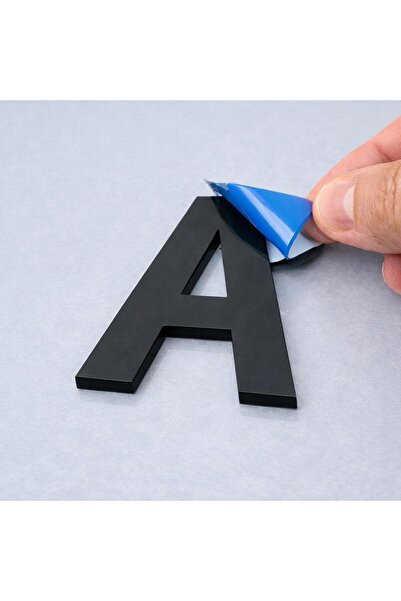 JokerAtölye Daire Bina Dış Harf ALFABE ABC 3mm Lazer Kesim Pleksi Kendinden y...
