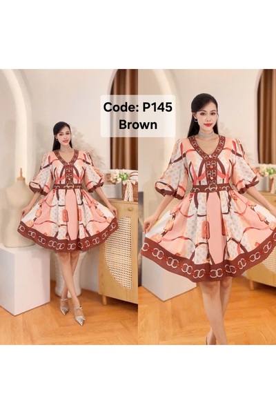 Gorgeousyang Trends Balloon Sleeves Mini Dress