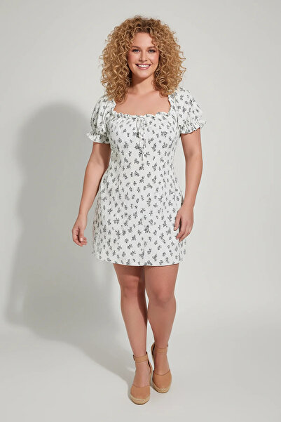 Shape Of You Μπλούζα με φλοράλ σχέδια και υφή με βολάν