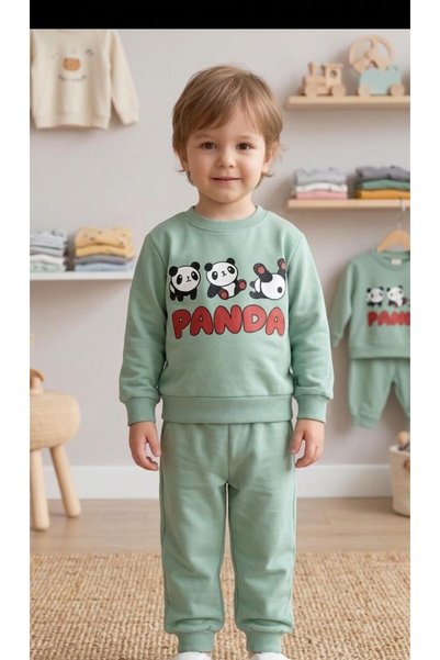 MOMOİRO Printed Boys' & Baby Set