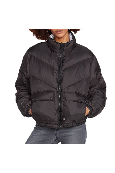 Volcom Μπουφάν πουπουλένιο μαύρο S
