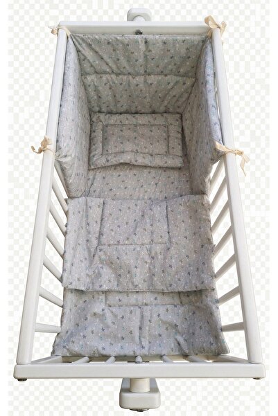 Primii Pasi Set lenjerie matlasata 4 piese, 90x40cm, bumbac Oeko Tex,