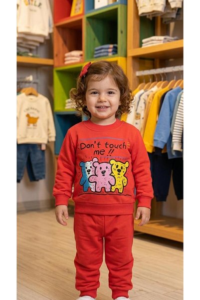 MOMOİRO Printed Girls' & Baby Set