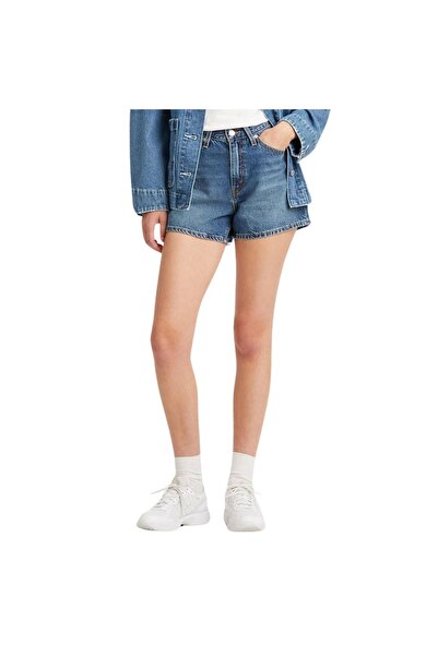 Levis Γυναικεία σορτς δεκαετίας '80, μεσαίο ινδιγκό - μεταχειρισμένο/μπλε 25