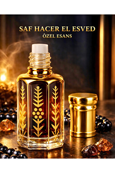 SUFİ TESBİH & ESANS VE HEDİYELİK Saf Hacer El Esved Esansı 3 ML – Alkolsüz, K...