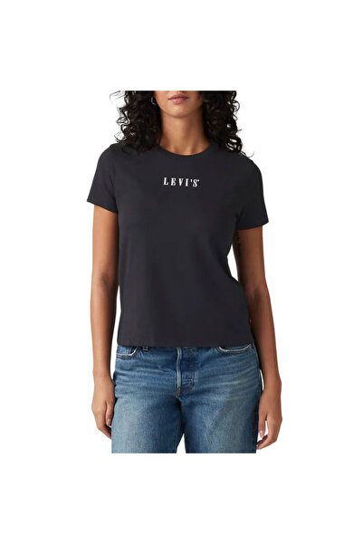 Levis Τέλειο Γυναικείο Μαύρο Βαμβακερό Μπλουζάκι Μεγέθους M