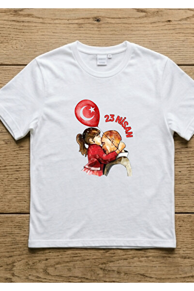 AEMİ Παιδικό μπλουζάκι με στάμπα 23 Απριλίου, 100% βαμβάκι