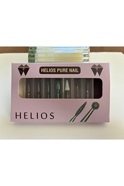 Helios 7 li karışık Seramik, Çelik, Elmas Protez Tırnak Freze Uçlar Paslanmaz...