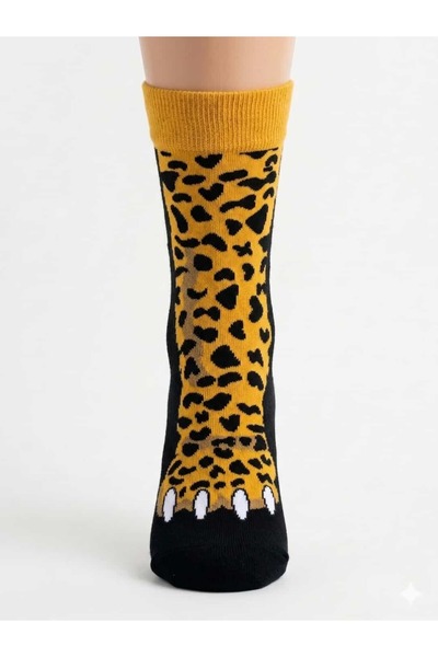 Zumiya Unisex Leopard Foot Patterned Cotton Colorful Socks - Special Design Gift