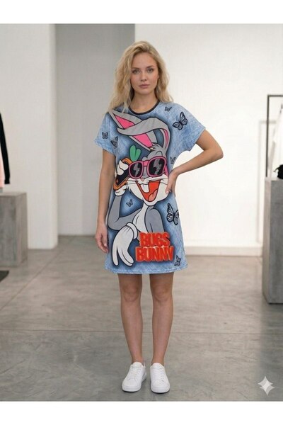 DENİKK Μοντέρνο Φόρεμα με Προσαρμοσμένο Σχέδιο και Ψηφιακή Εκτύπωση Πέτρας, Υ...