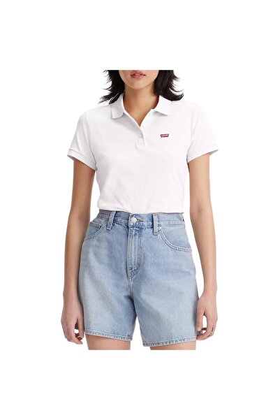 Levis ΓΥΝΑΙΚΕΙΟ ΛΕΥΚΟ ΜΠΛΟΥΖΑΚΙ ΠΟΛΟ ΣΤΕΝΗΣ ΓΡΑΜΜΗΣ - ΜΙΚΡΟ ΛΟΓΟΤΥΠΟ Μ