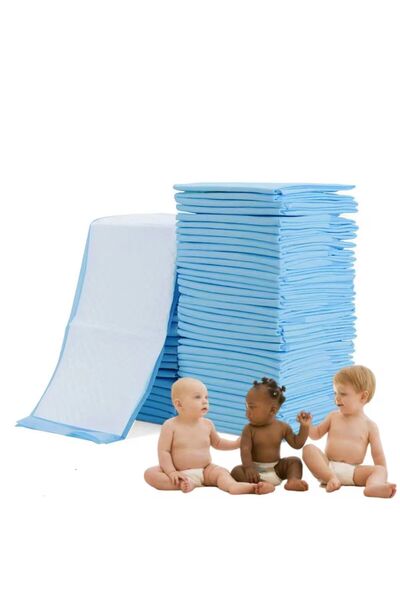 Generic 50 قطعة من وسادات تغيير حفاضات الأطفال متوسطة الحجم للاستخدام مرة واح...