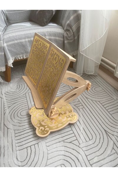Vuslat Hediyelik Ρυθμιζόμενου ύψους Ράφι Ανάγνωσης Κορανίου από Χρυσό Καθρεφτ...